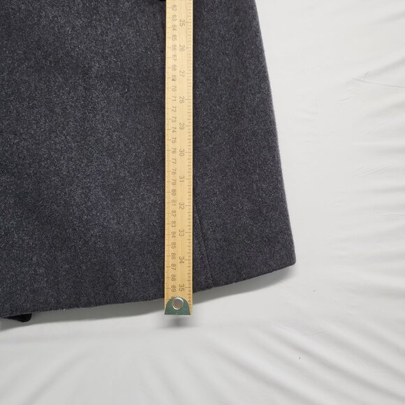 Style & Co Trench Coat Wool Blend Womens Large Tweed Double Breasted Pockets - Picture 14 of 16